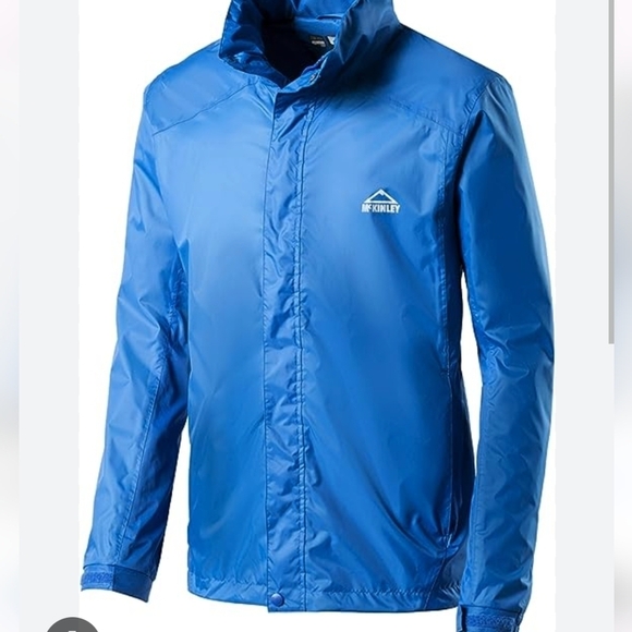 McKinley Castellic junior rain jacket, blue size Medium youth - Picture 1 of 9